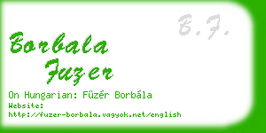 borbala fuzer business card